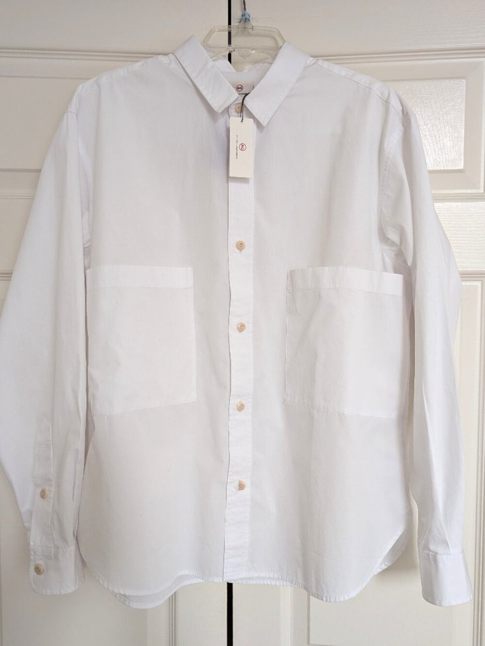 NWT AG Adriano Goldschmied Men’s M White Oversized Utility Shirt MSRP $188